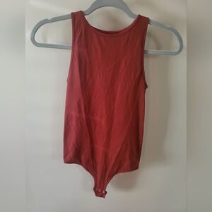 Free People, NWOT, Bodysuit tank top with snaps, XS/S, Maroon